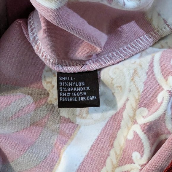 J McLaughlin red gold Medallion Tassel‎ Print Catalina cloth Top size M - Picture 8 of 10